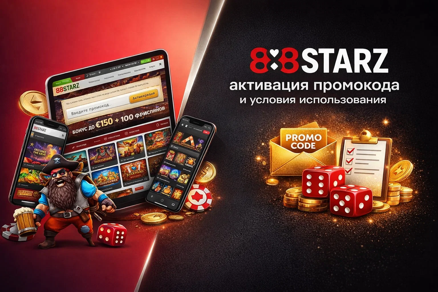 888Starz промокод - бонусы при регистрации