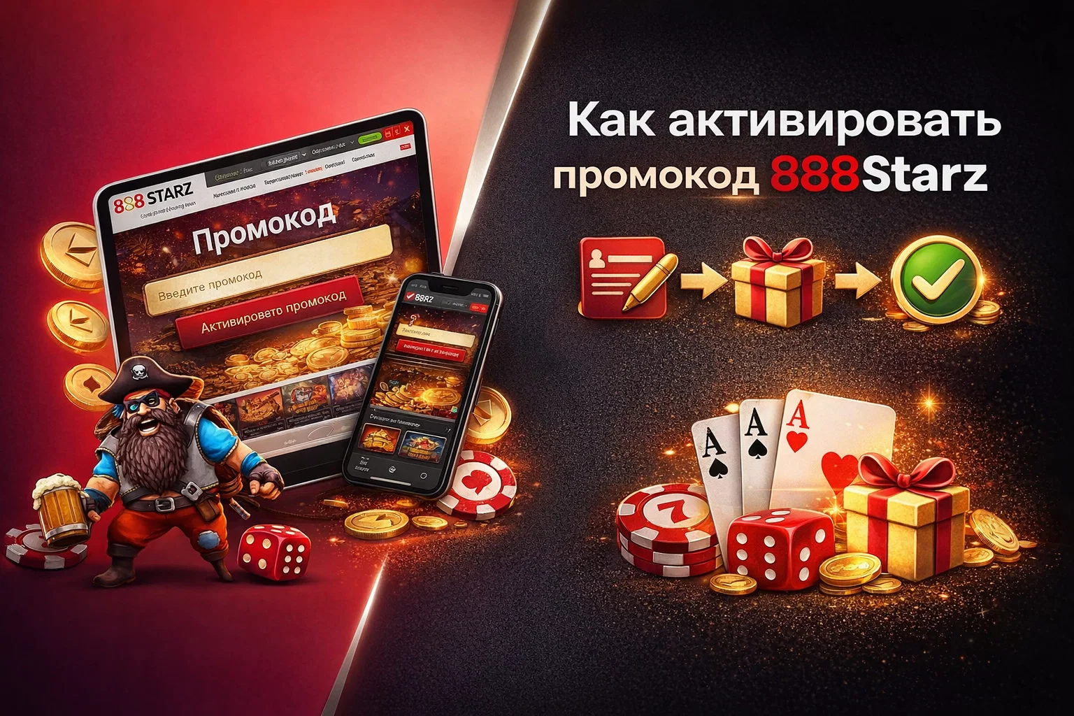 Как активировать промокод 888Starz